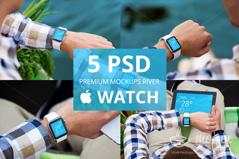 5 PSD Apple Watch River