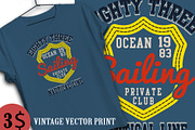 sailing application and tshirt print