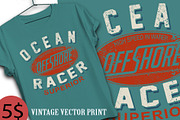 ocean off shore race print