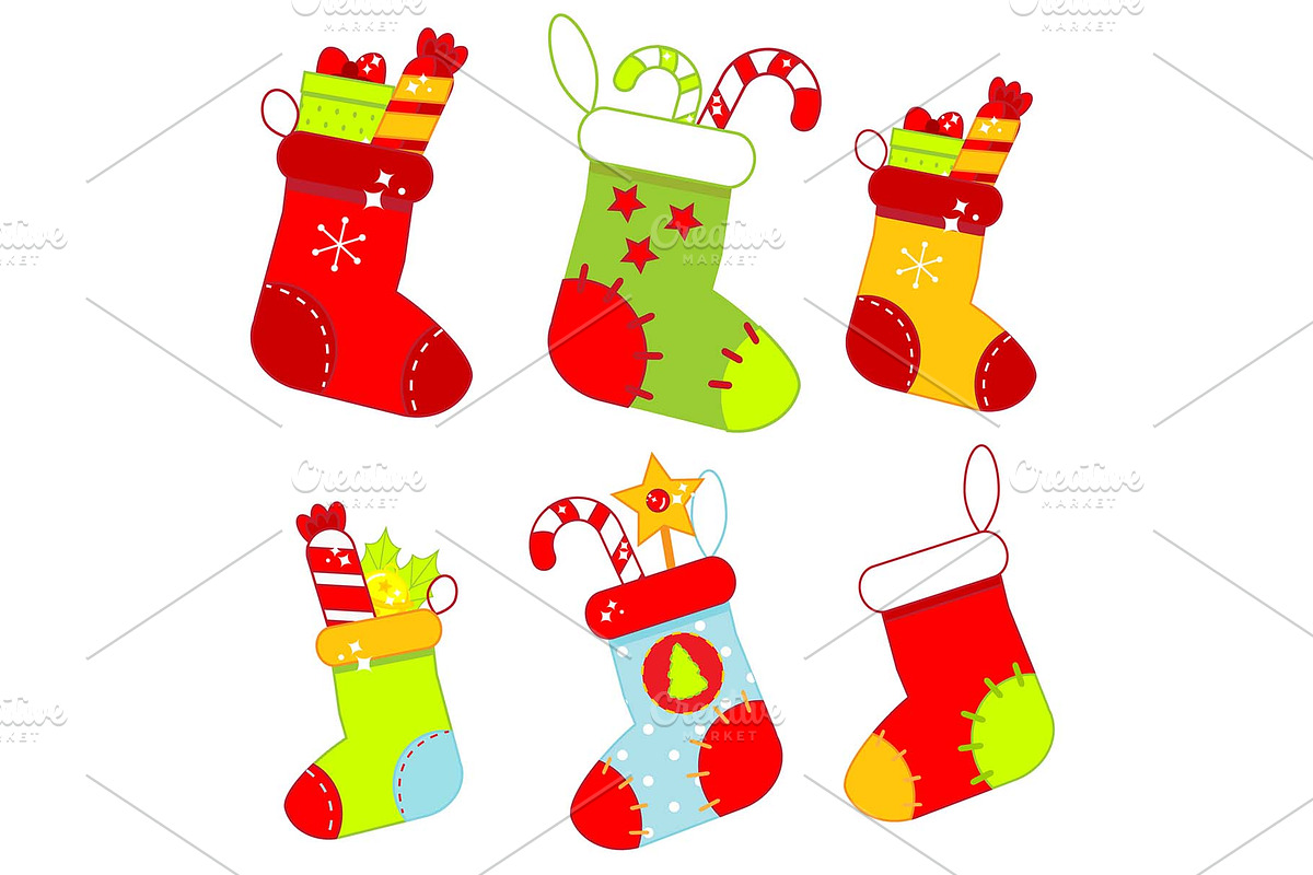 Christmas socks, stockings in Icons - product preview 8