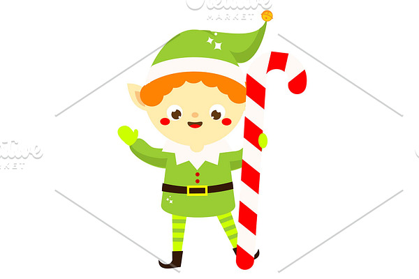 Cute Santa's helper elf