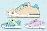 Sneaker Clipart Collection in Vector