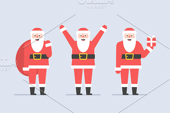 Set of Santa Claus in Illustrations - product preview 1