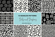 Dots and Dashes Seamless Patterns