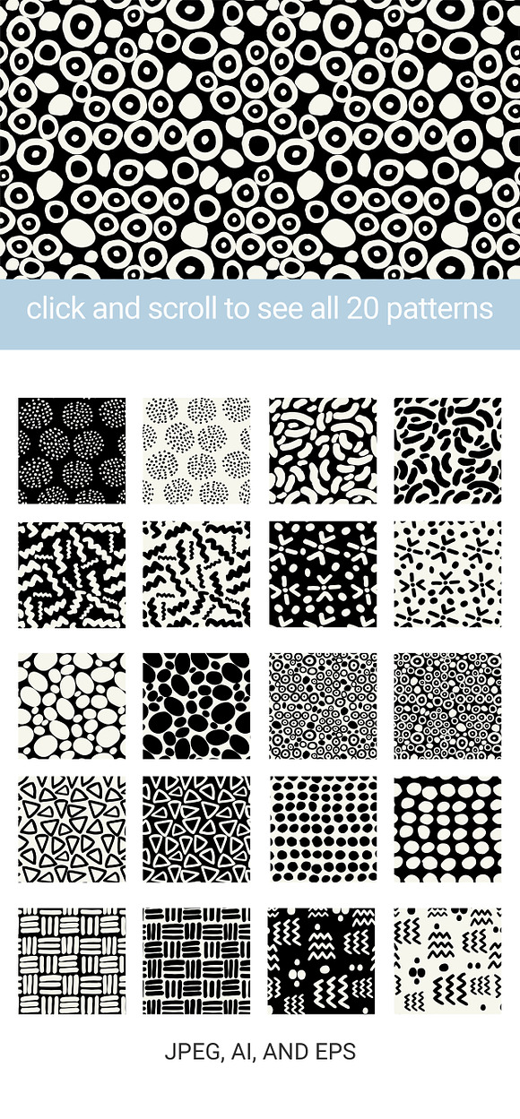 Dots and Dashes Seamless Patterns in Patterns - product preview 1