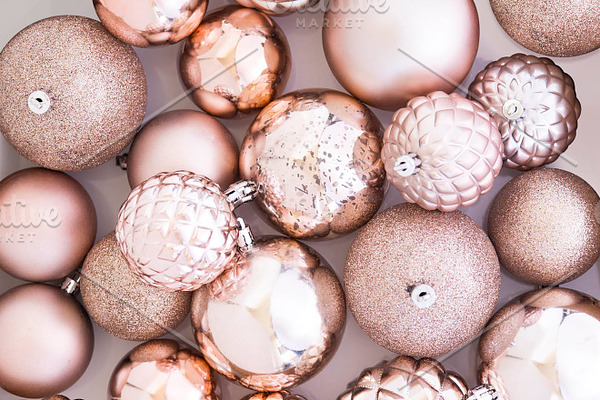 Christmas Baubles Background Photo
