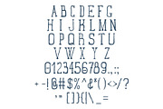 Vintage Font Set with Numbers and