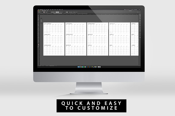 2019 - 3 Month Calendar Template in Templates - product preview 2