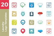 20 Logo Laundry Templates Bundle