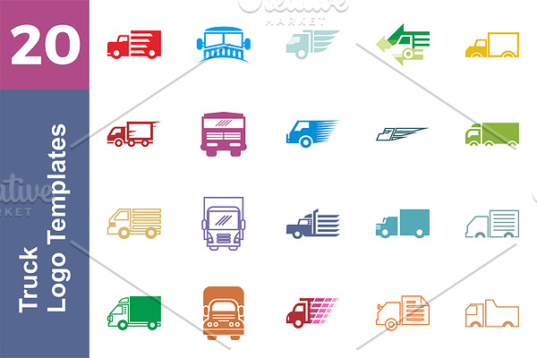 20 Logo Truck Templates Bundle