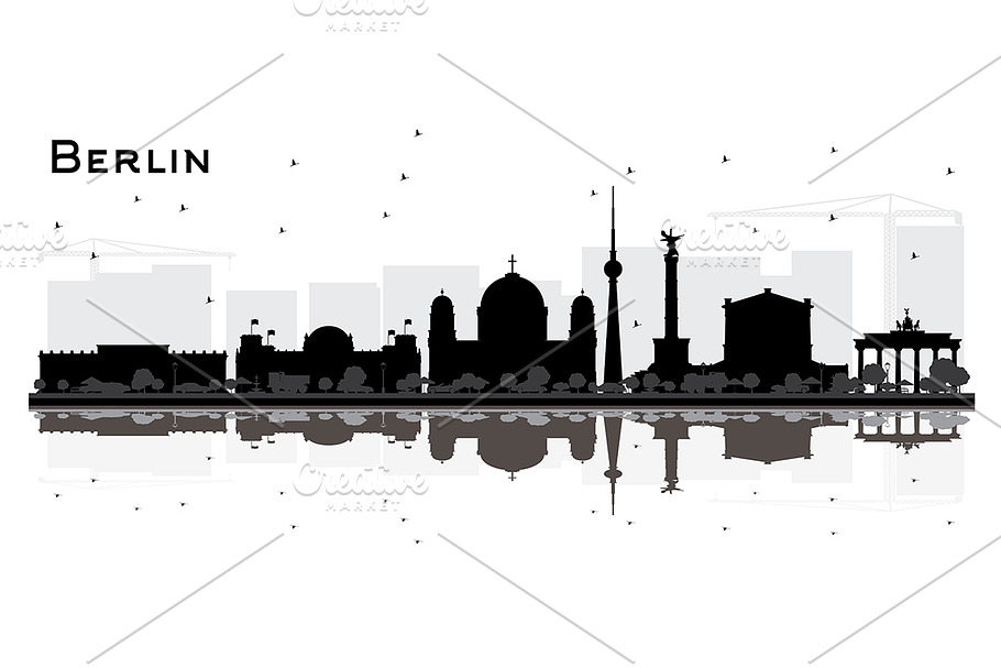 Berlin Germany City Skyline  in Illustrations - product preview 8