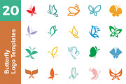 20 Logo Butterfly Templates Bundle