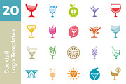 20 Logo Cocktail Templates Bundle