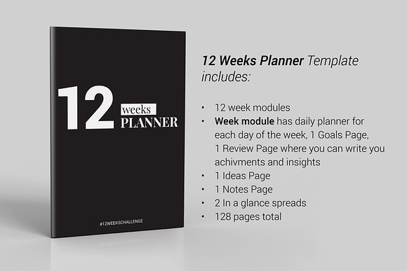 12 Weeks Planner InDesign Template in Stationery Templates - product preview 5