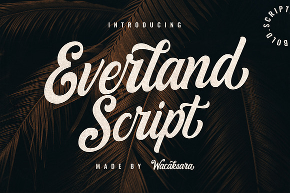 Everland Script in Script Fonts - product preview 3