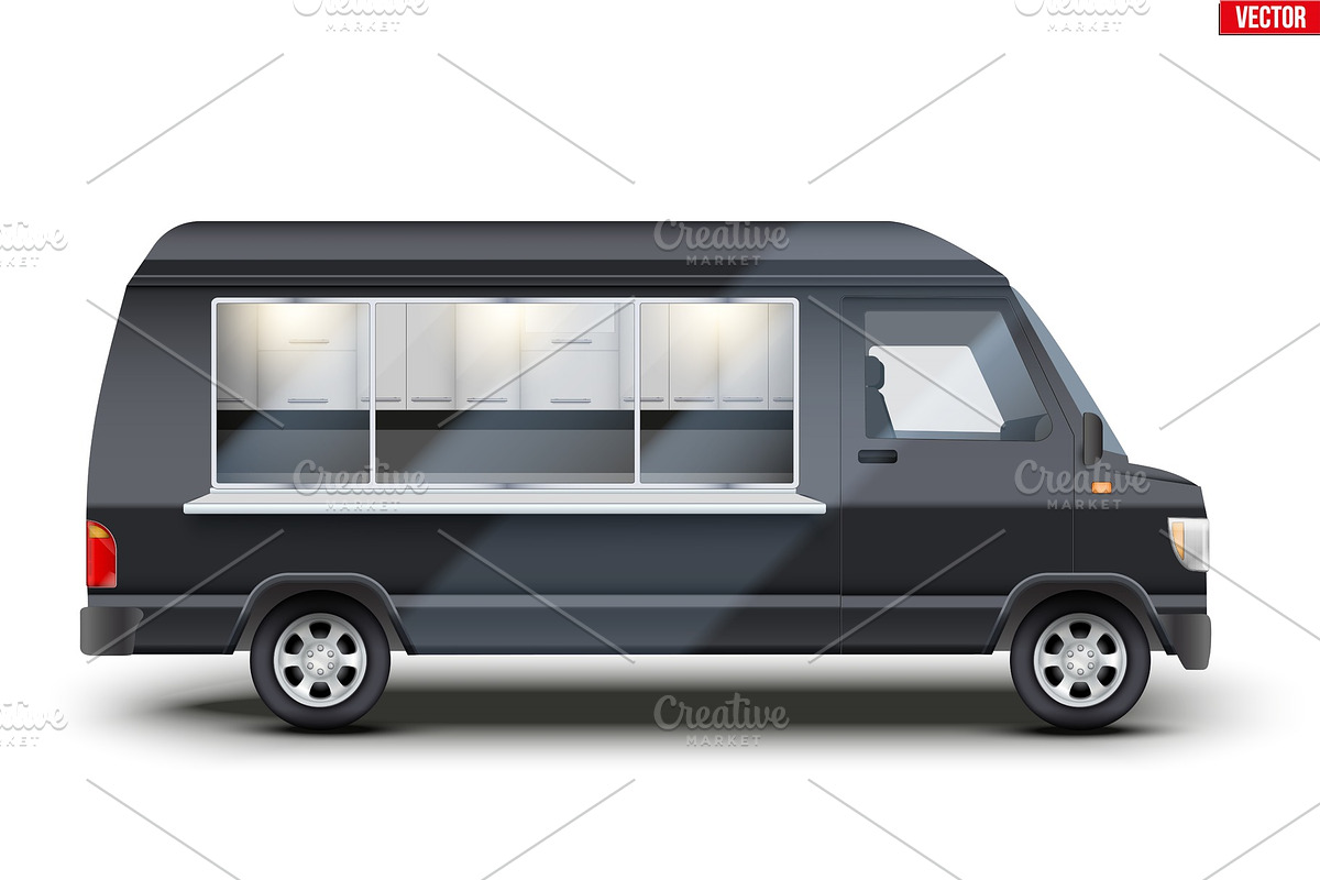 Modern Food Truck in Objects - product preview 8
