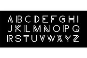 Modern abstract font alphabet