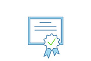Certificate color icon