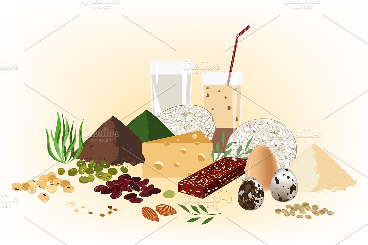 Vegetarian healthy food concept. Set in Illustrations - product preview 8