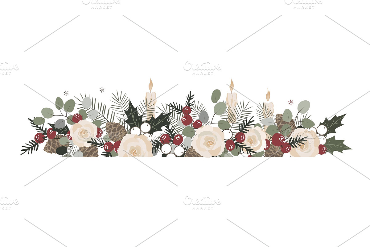 Basic RGBVector Christmas border in Objects - product preview 8