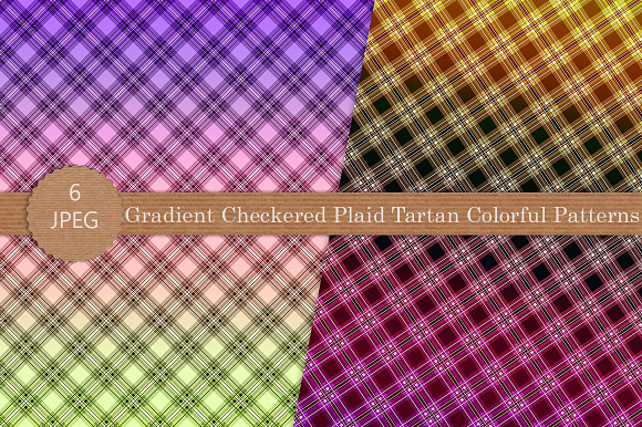 Gradient Checkered Plaid Patterns in Graphics - product preview 1