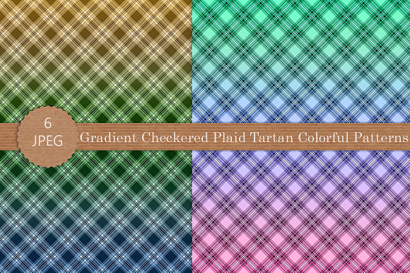 Gradient Checkered Plaid Patterns in Graphics - product preview 3