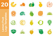 20 Logo Lemon Fruit Templates Bundle