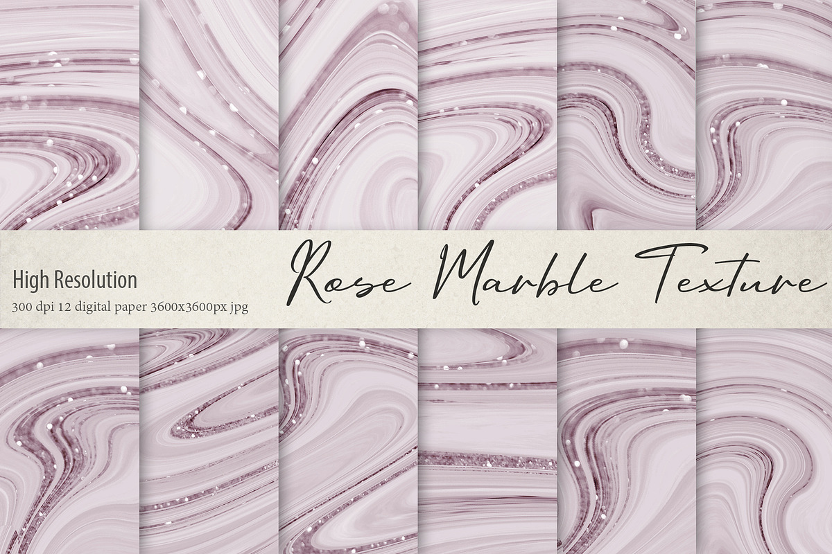Rose and Glitter Marble Textures in Textures - product preview 8