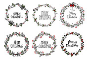 Merry Christmas branches wreath