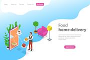 Landing page for food home delivery