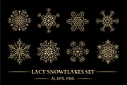 Lacy snowflakes set