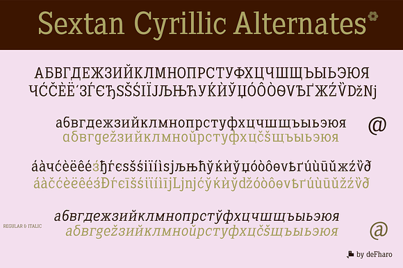 Sextan Cyrillic in Non Western Fonts - product preview 6
