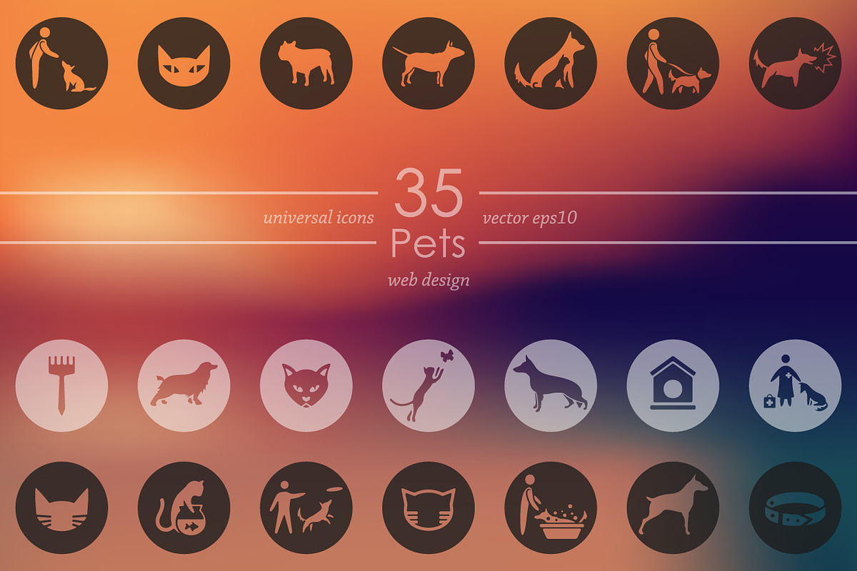 35 PETS icons in Graphics - product preview 8