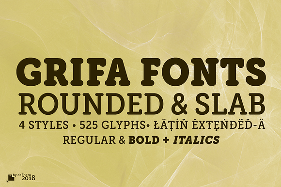 Grifa Rounded & Slab -4 fonts- in Slab Serif Fonts - product preview 5