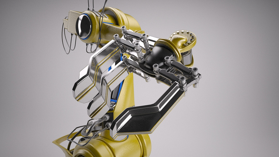 Industrial Robot Arm [Rigged] in Objects - product preview 1