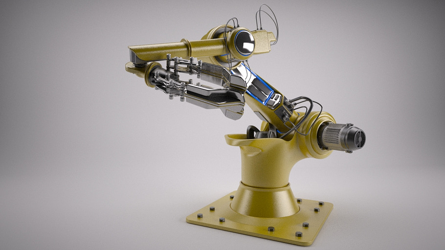 Industrial Robot Arm [Rigged] in Objects - product preview 2
