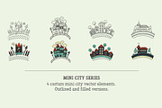 Mini City Vector Badges