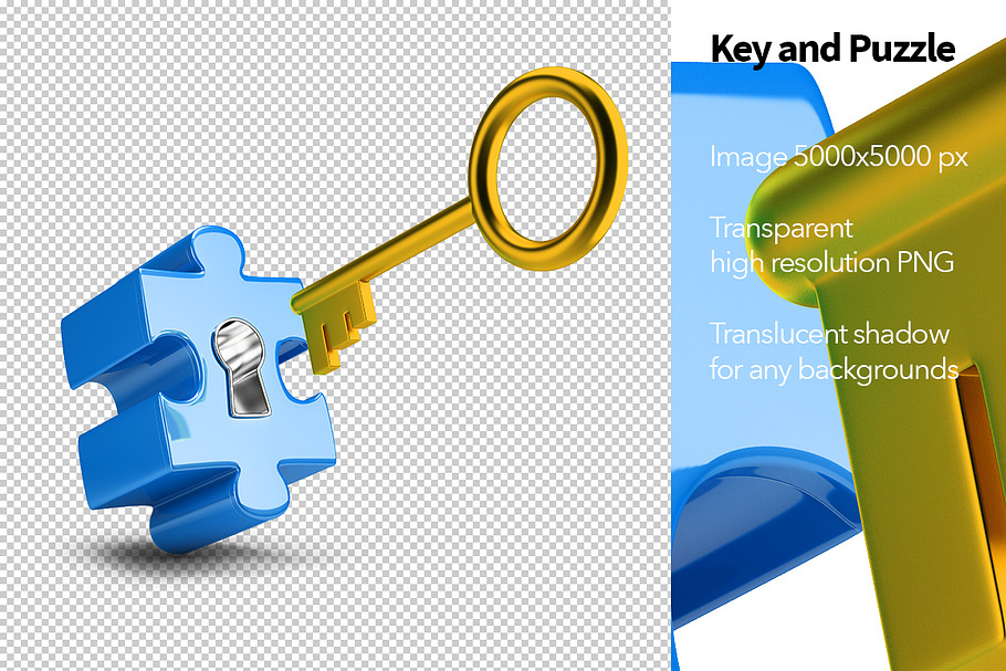 Key and Puzzle in Illustrations - product preview 8