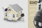 3D Small People - Thief and House