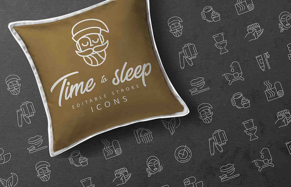 Time to sleep icons collection in Icons - product preview 4