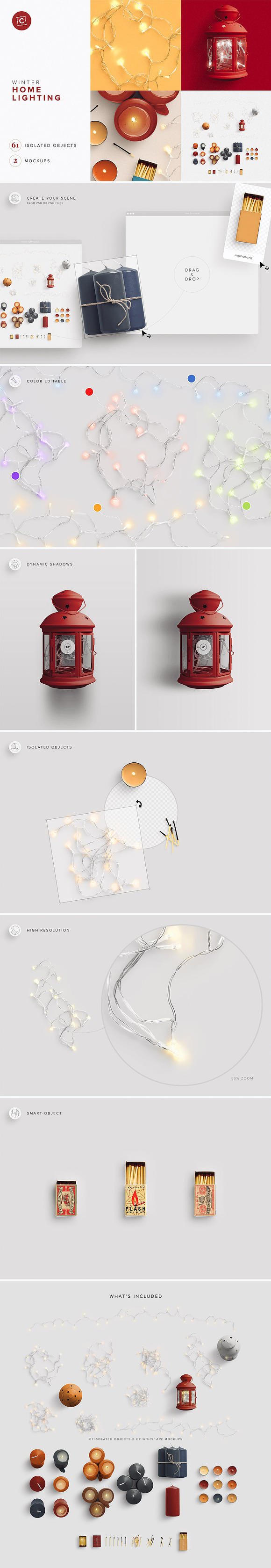Lighting & Fairy Lights Overlays in Product Mockups - product preview 8