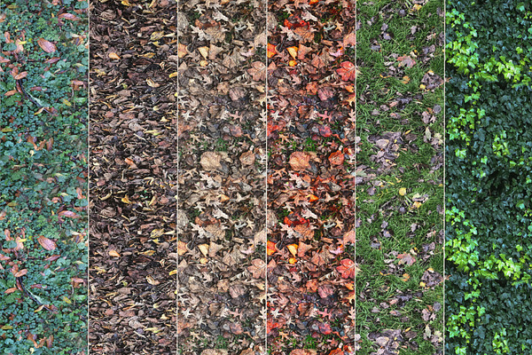 6 Seamless Leaf Material Textures 