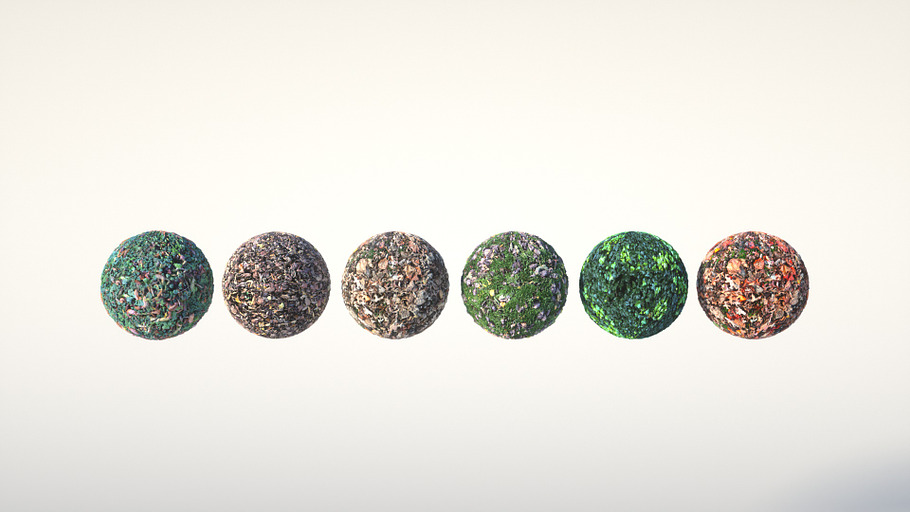 6 Seamless Leaf Material Textures  in Organic - product preview 1