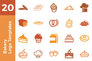 20 Logo Bakery Templates Bundle
