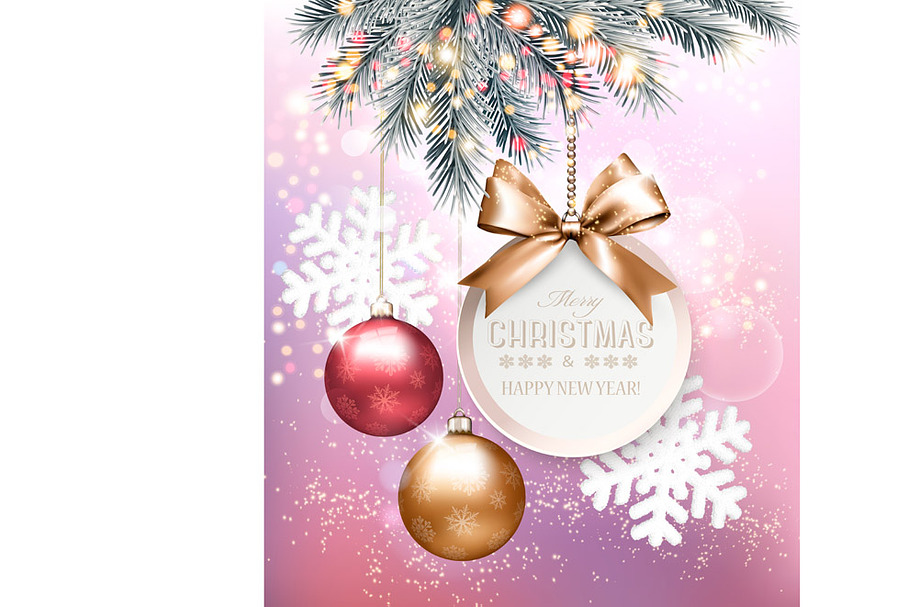 Holiday Christmas background. Vector in Illustrations - product preview 8