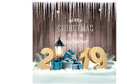 Holiday christmas background vector