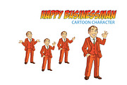 Happy Businessman Cartoon