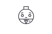 Businessman Emoji concept line