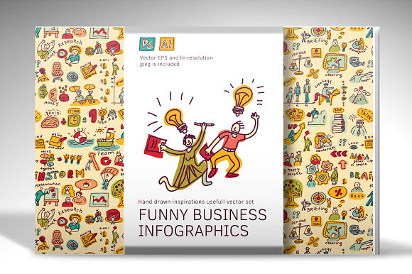 Funny business creative infographic in Funny Icons - product preview 4