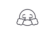 Emoji With Steam Emoji concept line